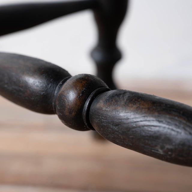 Captain's Chair in Black, c.1880 For Sale - Image 17 of 18