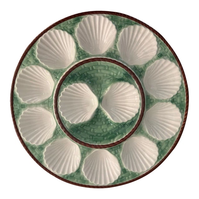 French Oyster / Seafood Platter in Longchamp Style, C. 1980's For Sale