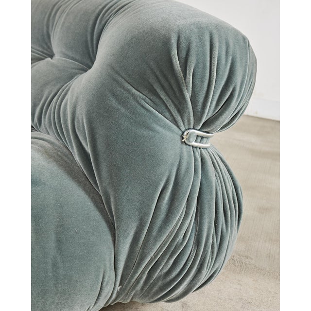Cassina Soriana Mohair Sofa Designed by Afra and Tobia Scarpa For Sale - Image 10 of 18