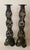 Metal 1940s Japanese Bronze Candle Stands/Holders a Pair For Sale - Image 7 of 7