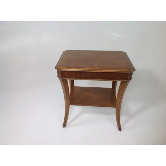 2010s Traditional Walnut End Table For Sale - Image 5 of 5
