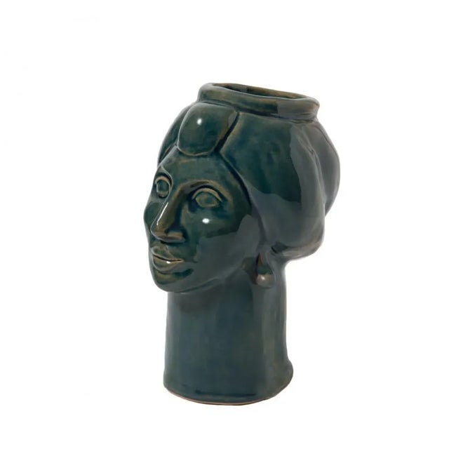 Contemporary Roxelana Figure, Small • Blue Tindari from Crita Ceramiche For Sale - Image 3 of 3