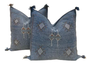 Handmade Cactus Silk Pillow Covers - a Pair