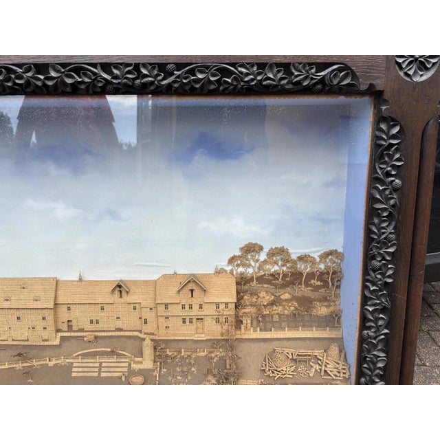 Cork Picture Diorama with 3D Carving, 1900 For Sale - Image 10 of 13