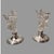 Pair of Mid 20th Century Hawkes Sterling Silver & Ornate Glass 2-Light Candelabras For Sale - Image 4 of 10