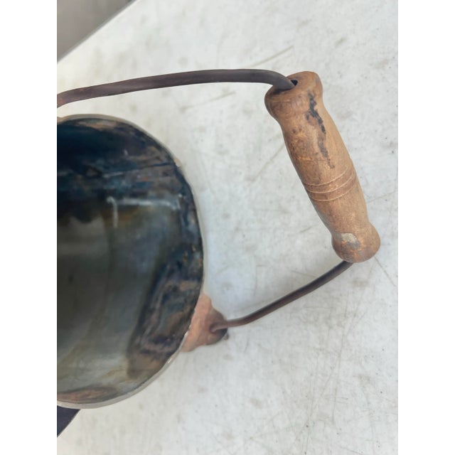 Antique Hand Made Large Metal Coffee Pot/ Pitcher For Sale - Image 11 of 11