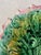 19th-century Etruscan Majolica leaf dish was crafted by Griffen, Smith & Hill and features vibrant green, yellow, and pink...
