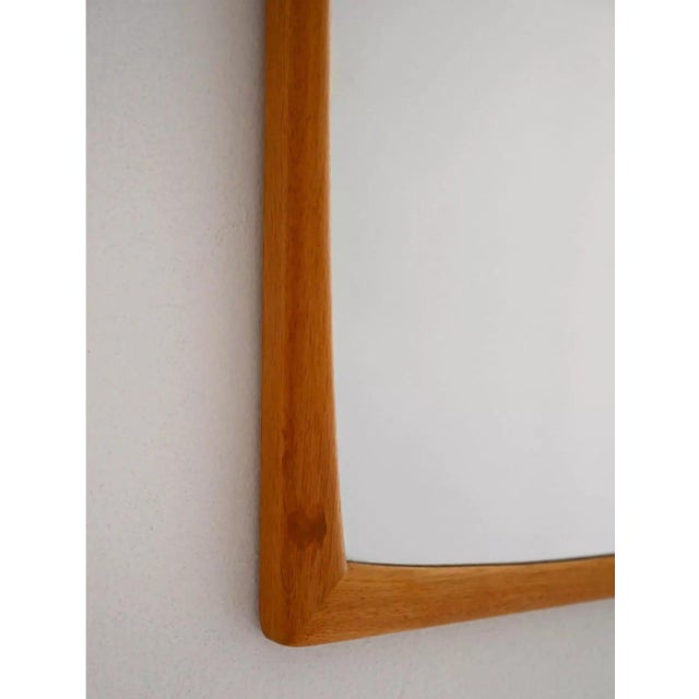 Swedish Sylvia Wall Mirror in Oak from Froseke, 1960s For Sale - Image 3 of 9