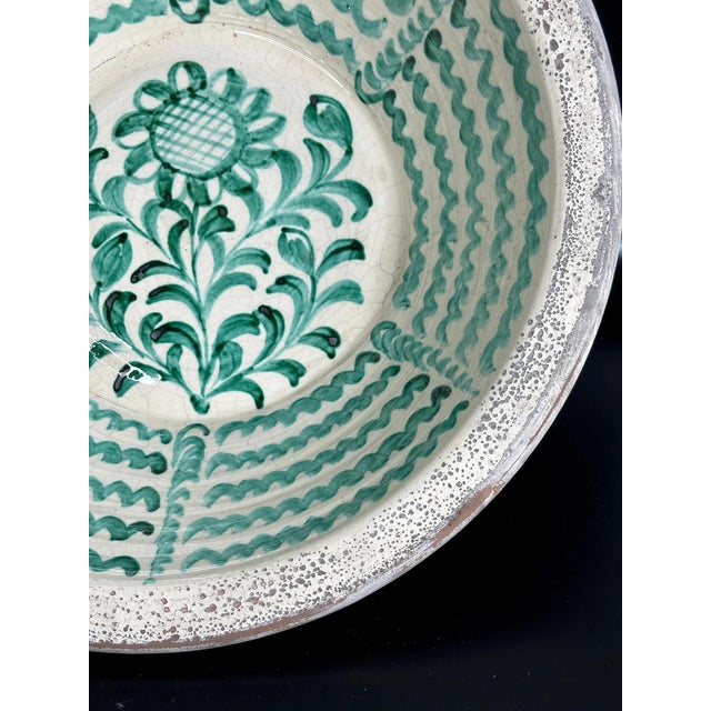 Large Spanish Fajalauza Lebrillo Ceramic Bowl For Sale - Image 4 of 8