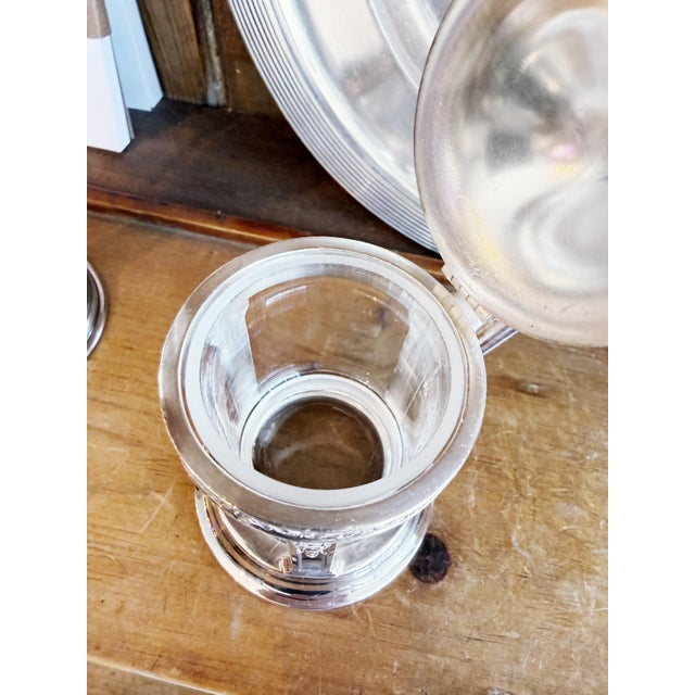 Art Deco Antique Silver Mustard Pot From the Missouri Pacific Lines Railroad For Sale - Image 3 of 6