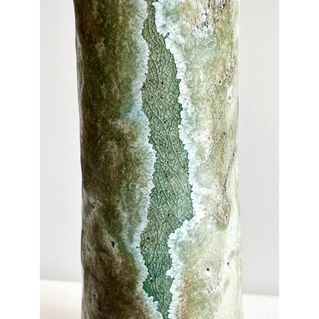 Aqua Studio Ceramic Candlestick with Organic Glaze, Denmark, 1970s For Sale - Image 8 of 15