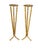 Pair of metal bamboo-look candle holders