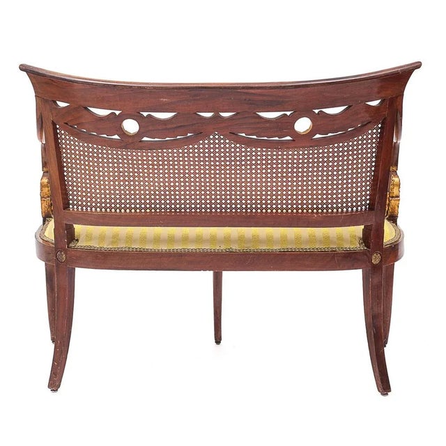 Gold Napoleon III Bench, 1890s For Sale - Image 8 of 10