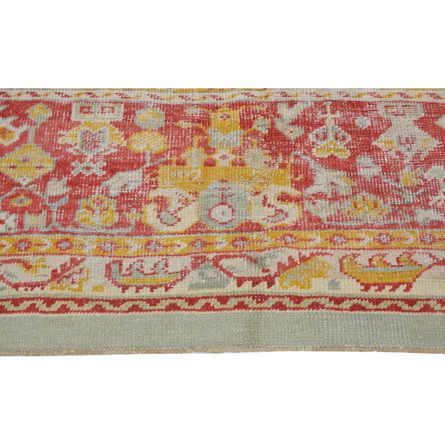 Turkish Antique Turkish Oushak Hand Knotted Wool Rug,16'9"X20'3" For Sale - Image 3 of 5