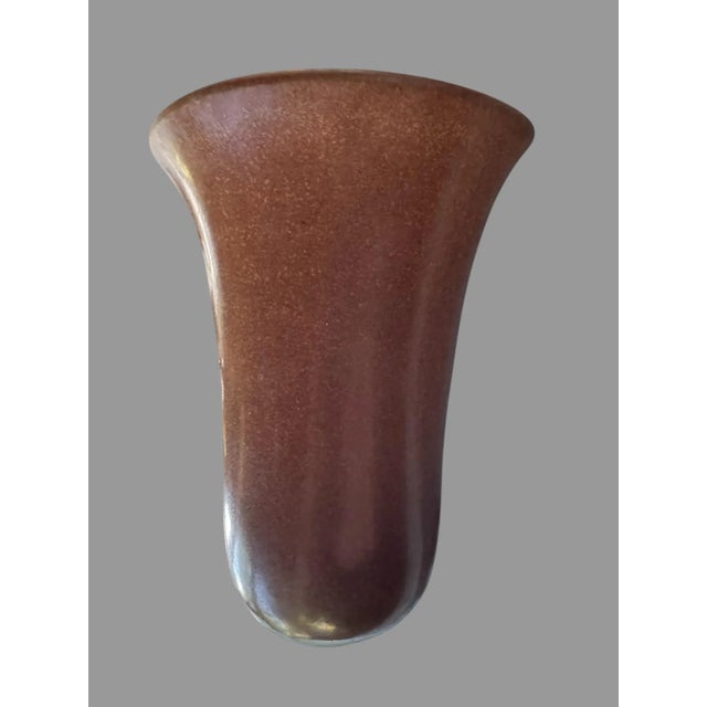 Arts & Crafts Vintage Marblehead Art Pottery Hanging Wall Pocket Planter Vase For Sale - Image 3 of 7