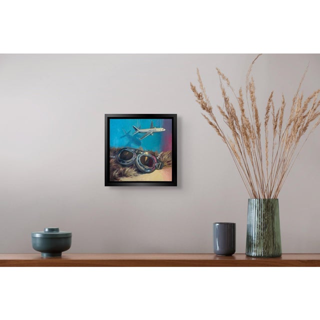 Early 21st Century Personal Items by Denise Dambrackas | Oil on linen panel Still life of goggles and an airplane model For Sale - Image 5 of 5