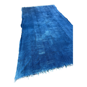 Vintage African Indigo Denim Mossi Mudcloth 78” L X 43” W Textile | No. 138