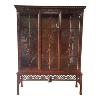 Baker Chinese Chippendale Bookcase For Sale
