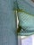 Gemstone Palm Beach Style Custom Turquoise and Chartreuse Green Quadrille Aga Linen Roman Shade For Sale - Image 7 of 10