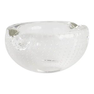 Vintage Bubble Art Glass Ashtray - in the Style of Vicke Lindstrand