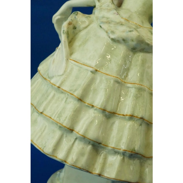 19th Century Art Nouveau Ceramic Sculpture of Dancing Girl & Mother by F. Gruber for Goldscheider, Austria For Sale - Image 16 of 18