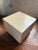 1980s Postmodern Beige Cube Table on Chrome Feet For Sale - Image 9 of 13
