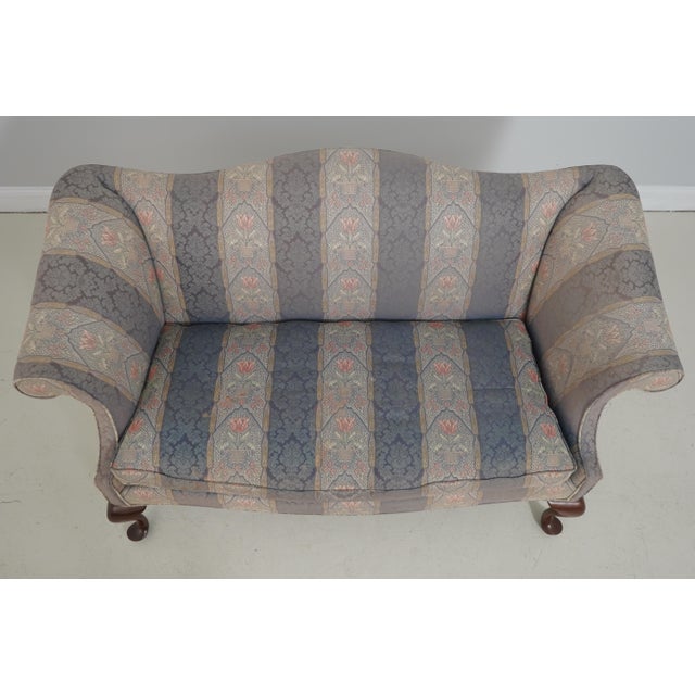 Queen Anne Southwood Queen Anne Mahogany Camelback Loveseat For Sale - Image 3 of 18