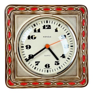 Vintage Ceramic Kitchen Wall Clock from Kienzle, 1960s For Sale
