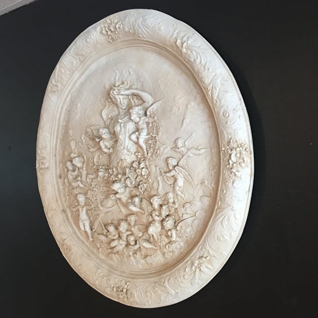 Antique French Plaster Cherubs Wall Plaque Chairish
