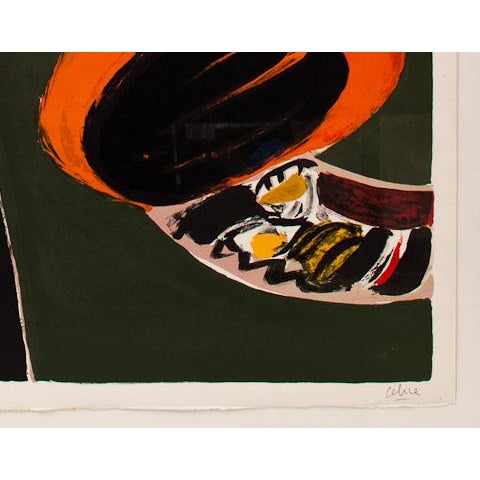 1970s Pierre Celice Abstract Lithograph, Framed For Sale - Image 4 of 6