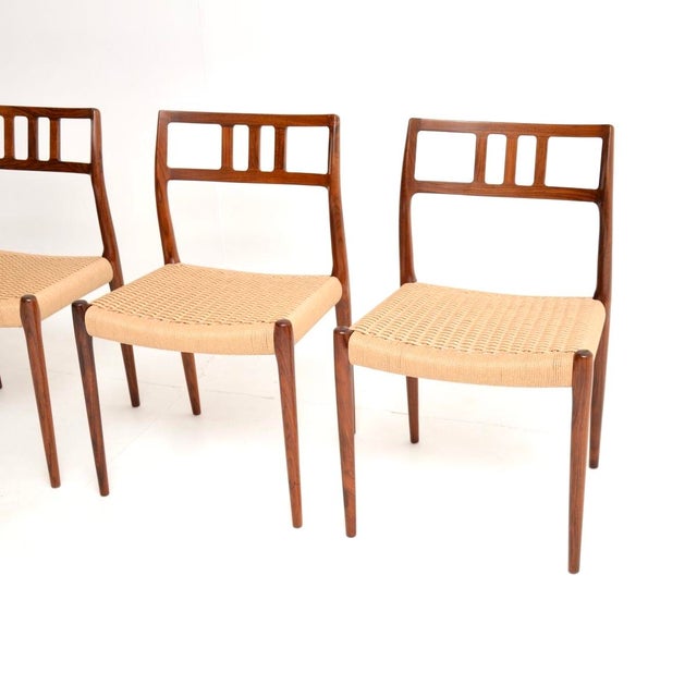 1960s Vintage Danish Model 79 Chairs from Niels Moller, 1960s, Set of 4 For Sale - Image 5 of 15