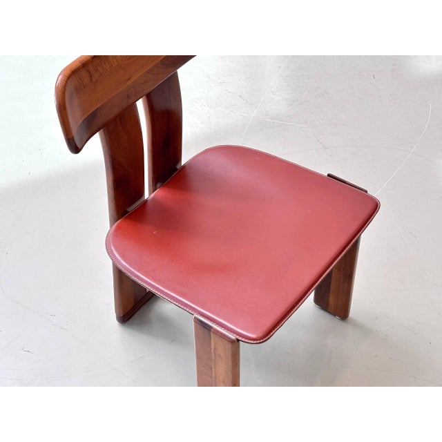 Sapporo Dining Table and Chairs in Walnut by Mario Marenco for Mobilgirgi, Italy, 1970s, Set of 5 For Sale - Image 12 of 16