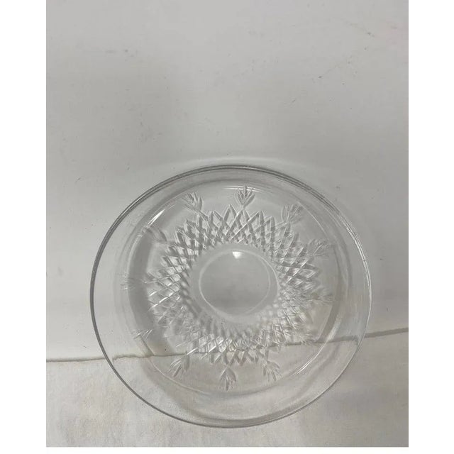 Glass Antique Baccarat Carafe With Coaster For Sale - Image 7 of 9