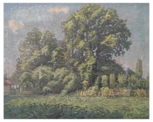 Frédéric Goerg, Paysage, 1942, Oil on Canvas