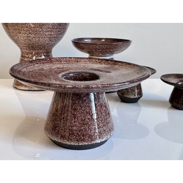 Ceramic Candlesticks by Serocka, Germany, 1970s, Set of 5 For Sale - Image 10 of 13
