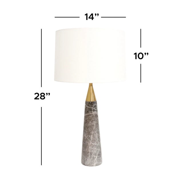 Pasargad Home Radiance Spire Marble Accented Table Lamp For Sale In New York - Image 6 of 7