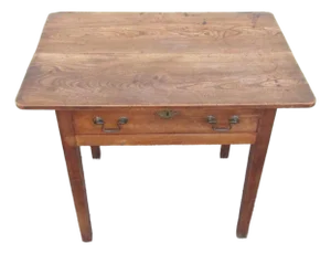 Antique English Elmwood Side Table