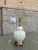 Metal Hollywood Regency Porcelain Ginger Jar Lamp Greek Key Solid Brass Base For Sale - Image 7 of 13