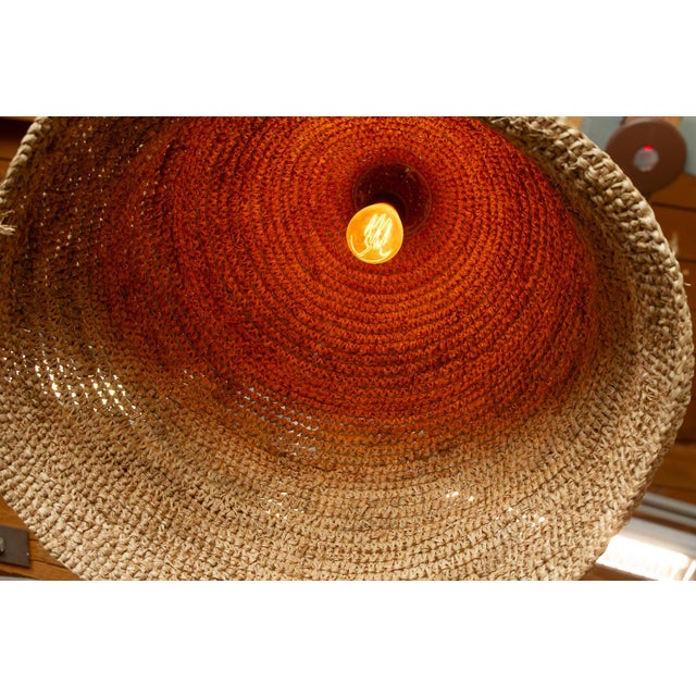 1990s Monumental Dome Shape Sea Grass Woven Lantern For Sale - Image 4 of 7
