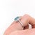Blue 4.7ct Blue Zircon Ring with Earth Mined Diamonds in Solid 14k White Gold Emerald Cut Size 6.75 For Sale - Image 8 of 8