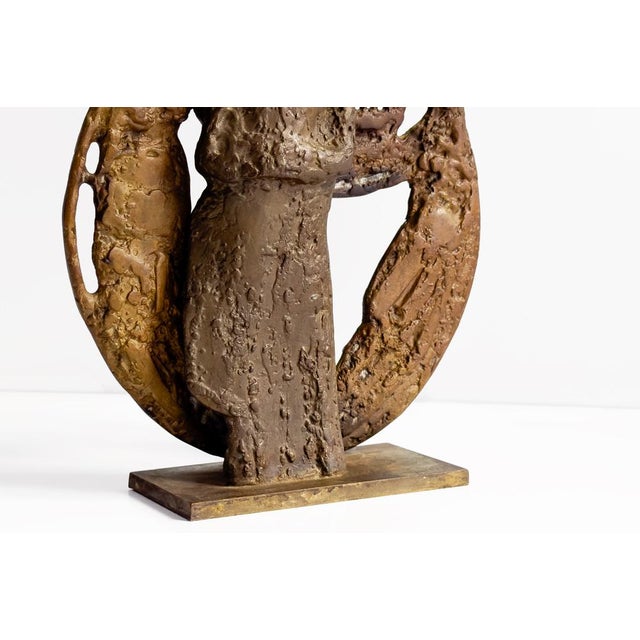 Aristide Patsoglou, Greek Sculpture with Brown Patina, 1980s, Bronze For Sale - Image 5 of 12