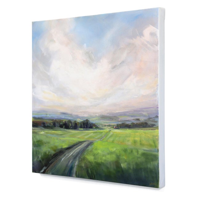 In the Distance - Landscape Still Life Mixed Media Painting on Canvas Original Artwork by Jodi Miller For Sale In Los Angeles - Image 6 of 9