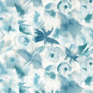 Harlequin Flores Wallpaper in Cornflower/First Light/Denim For Sale