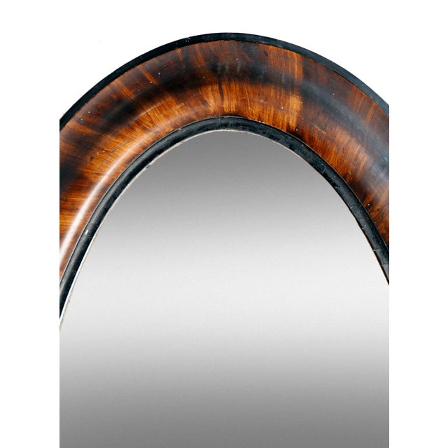Antique Oval Wood Wall Mirror For Sale - Image 4 of 11