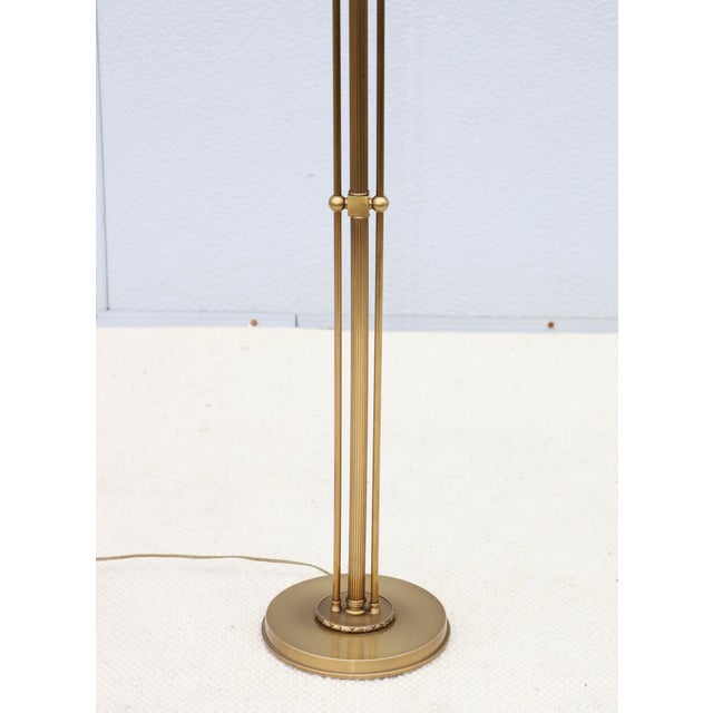 Gold 1980's Italian Torchiere Brass Floor Lamps For Sale - Image 8 of 18