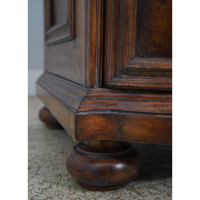 Brown Maitland Smith Marble Top 3 Drawer Continental Commode Chest For Sale - Image 8 of 12