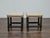 Pair of English 19th Century Ebonized Bobbin Stools with Custom Linen Upholstery For Sale - Image 4 of 9