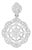 New .85ctw Diamond Cluster Flower Pendant 18k White Gold Statement For Sale