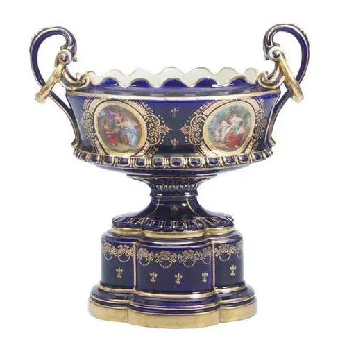 Blue Vintage Porcelain Pot or Vase For Sale - Image 8 of 8