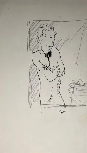 Benjamin II Vautier, Young Boy at the Window, Graphite on Paper